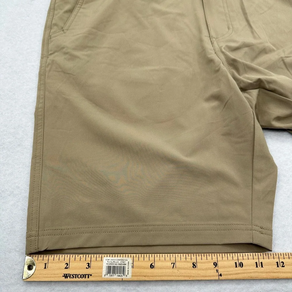 Weatherproof Vintage Men Tech Short 34 Tan Performance Active Stretch UPF 50 NWT